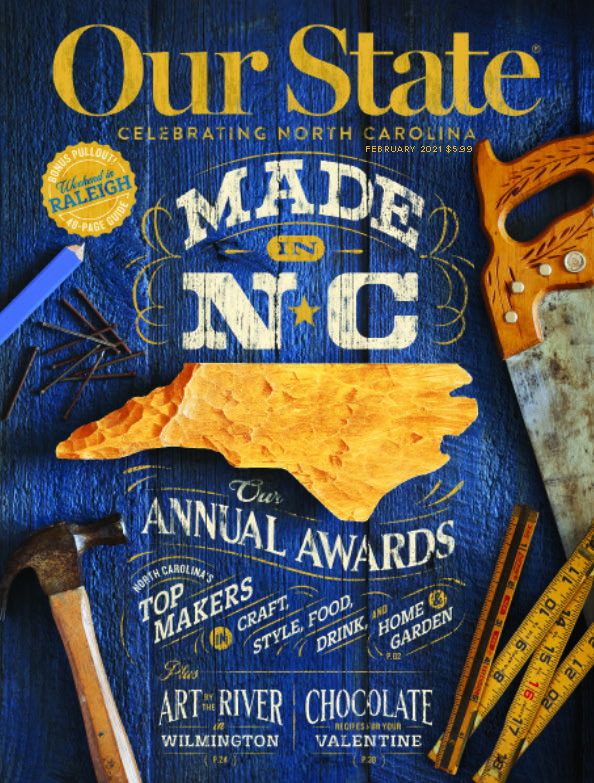 Our State magazine February cover, Made in NC Awards